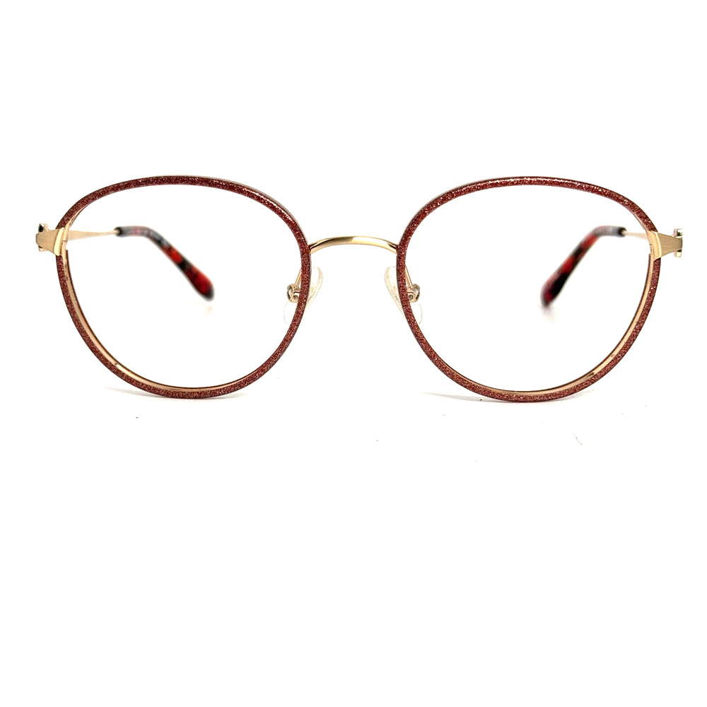 BCBGMAXAZRIA Eyeglasses Frames‎ ADELINA Red Sparkly Round 49-18-135 H16735